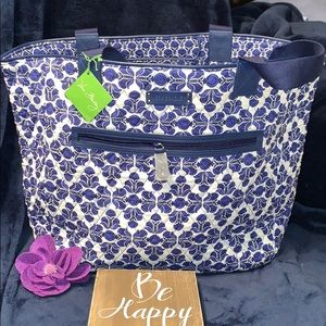 NWT Vera Bradley Reversible Cobalt Tote